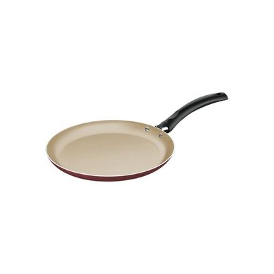 Panquequeira Em Alumínio Com Revestimento Interno E Externo Em Antiaderente Max Vermelha 18 Cm