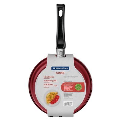 Omeleteira Funda Loreto Tramontina Em Alumínio Antiaderente ø20cm Vermelho Tramontina