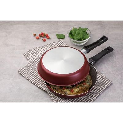 Omeleteira Funda Loreto Tramontina Em Alumínio Antiaderente ø20cm Vermelho Tramontina