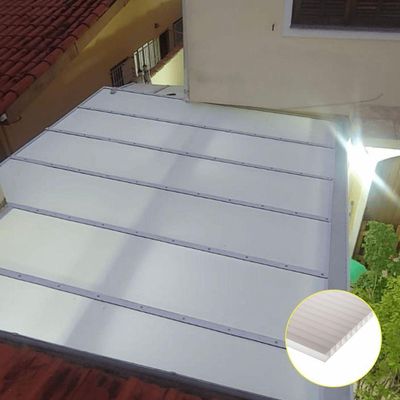 Kit Policarbonato Branco 6mm 8,00m X 1,50m - Perfis Naturais