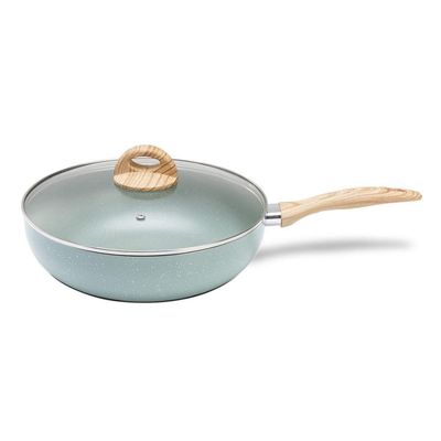 Frigideira Wok Botanika 28 Cm 3,4 L Para Indução Em Alumínio Com Revestimento Cerâmico Brinox