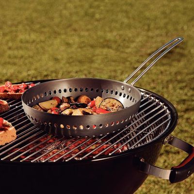 Grelha Wok Furada Churrasco Em Alumínio Anodizado Com Cabo 26 Cm ø - Tramontina 20847026