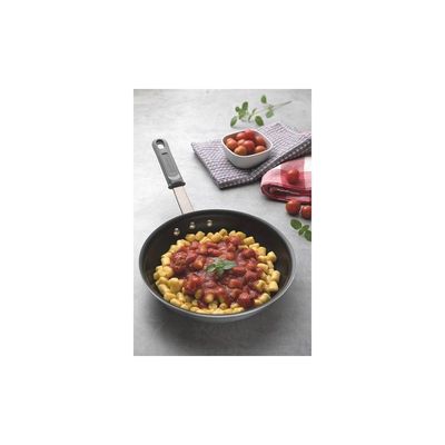 Frigideira Profissional Alimínio Antiaderente Externo Lixado Cabo Silicone Removível 20cm