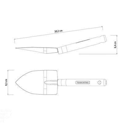 Pazinha Larga Metálica Para Jardinagem Tramontina Com Cabo De Madeira Tramontina