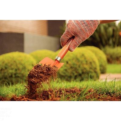 Pazinha Larga Metálica Para Jardinagem Tramontina Com Cabo De Madeira Tramontina