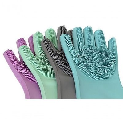 Luvas Silicone Multiuso Lava Louça Calor Macio Cozinha
