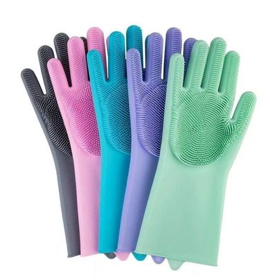 Par De Luvas De Silicone Para Limpeza E Louças