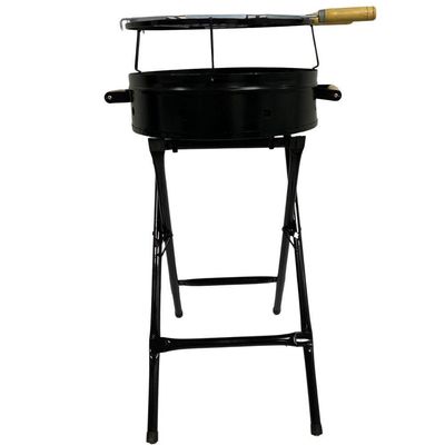 Churrasqueira Pop Redonda Com Grelha 38x79 Preto