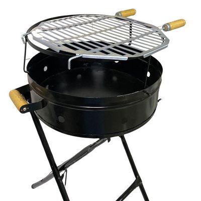 Churrasqueira Pop Redonda Com Grelha 38x79 Preto