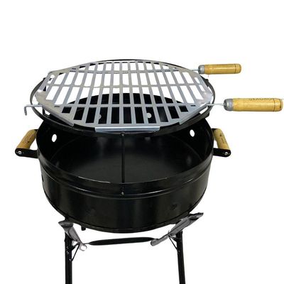 Churrasqueira Pop Redonda Com Grelha 38x79 Preto