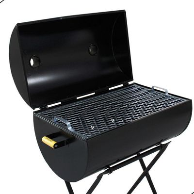 Churrasqueira Bafo Grill Extra Grande Com Suporte Preto