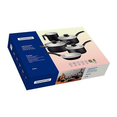 Jogo De Panelas Tramontina Turim 20298061 Preto 20298061