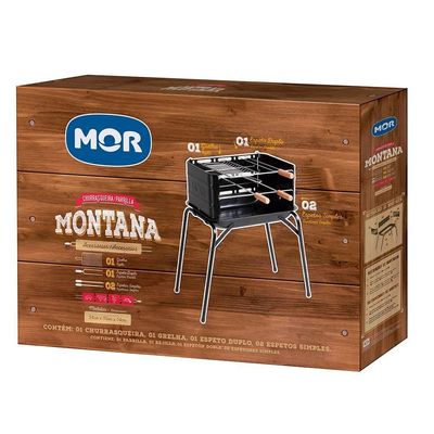 Churrasqueira Carvão Montana Portátil Mor