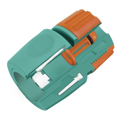 Engate Rápido Com Aquastop Em Plástico Para Mangueira 1/2´´