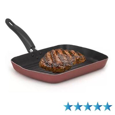 Frigideira Para Grelhar Bife Frango Peixe Ovo Antiaderente Bifeteira Grill Techflon