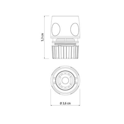 Kit 2 Engate Rapido Tramontina Plastico Mangueiras 1/2