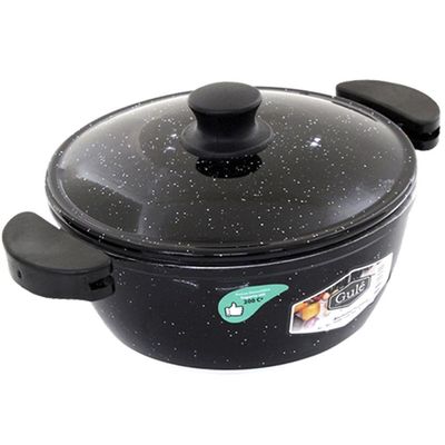 Kit Panelas Gulê Alumínio 900ml 1,45l 1,75l 3 Peças Preto