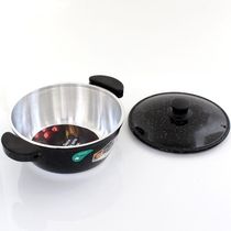 Kit Panelas Gulê Alumínio 900ml 1,45l 1,75l 3 Peças Preto