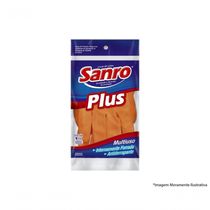 Luva Latex Sanro Forr Plus Laranja A P Blister C/10Pcs