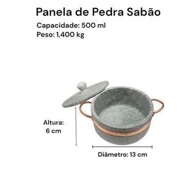 Panela De Pedra Sabão 500 Ml