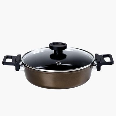 Conjunto De Panelas Neoflam Reverse Aluminio Forjado Com Revestimento Cerâmico Indução Marrom