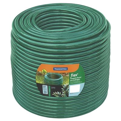 Mangueira Flex 5/8" Tramontina Verde Em Pvc 3 Camadas 100 M Tramontina