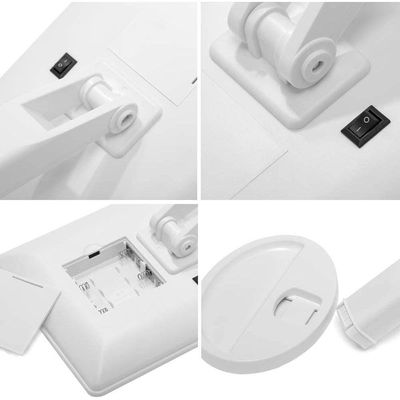 Espelho De Led Para Maquiagem Portatil Retangular Branco