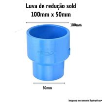 Luva De Redução Soldavel Irrigacao Azul Manco Tamanho 100x50 Azul