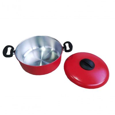 Jogo Panelas De Aluminio Vermelhas Promoção 5 Peças Extang