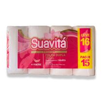 Papel Higienico Suavitá Folha Dupla Leve Linha Premium Super Macio 4 Rolos