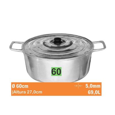 Cacarola Aluminio Batido Nr 60 Aluminio Jalice 1-01-60
