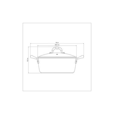 Caçarola Mônaco Induction Alumínio Revestimento Antiaderente Starflon Preto 28 Cm 6,4 L