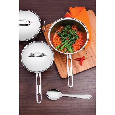 Caçarola Funda Tramontina Allegra Em Aço Inox Com Fundo Triplo 16 Cm 1,5 L Tramontina