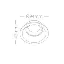 Spot Embutir Redondo 74mm Recuado 6w 4100k Preto Preto - Bivolt