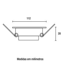 Spot Led Embutir Quadrado 8w Branco - Blumenau Iluminação 6500k Luz Branca