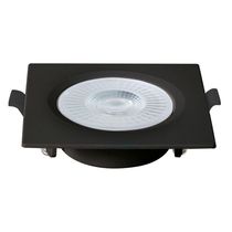 Spot Embutir Quadrado 94mm Recuado 6w 3000k Preto Preto - Bivolt