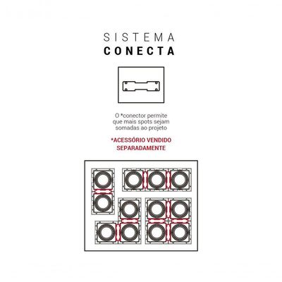 Mini Spot Dicroica De Embutir Recuado Quadrado Led 3,5w Cor Preto Cor Da Lâmpada 6500k