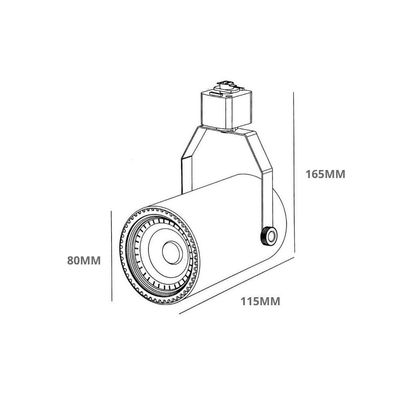 Spot Taschibra Classic Fenda Par20 E27 Para Trilho Eletrificado Branco