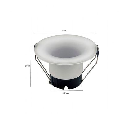 Spot De Embutir Nordecor Eton Mini Redondo Led Alto Irc 90 7w Bivolt Branco 3000k Luz Amarela 6548