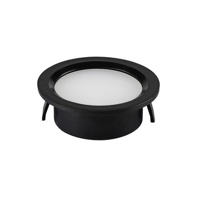 Kit 2 Spots De Embutir Para Móvel Nordecor Alua Redondo Led 2w Bivolt Preto 4000k Luz Neutra 6576