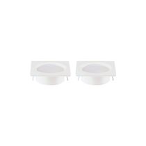 Kit 2 Spots De Embutir Para Móvel Nordecor Alua Quadrado Led 2w Bivolt Branco 4000k Luz Neutra 6577
