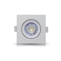 Spot Led Integrado Moderno Decoração Embutir Quadrado 5w Bivolt 3000k Branco