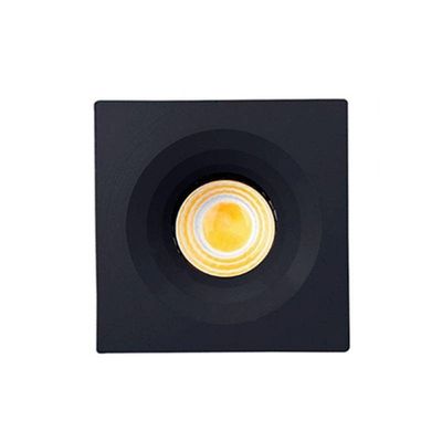 Mini Spot Led Cob 3w Quadrado Elysa 3000k Preto