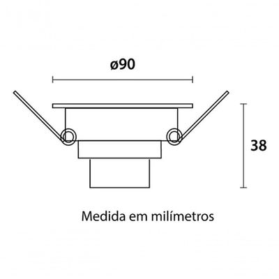 Spot Led Embutir Redondo 6w 3000k Branco Blumenau Branco - Bivolt