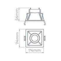Spot De Embutir Recuado Stella Square Mr11 Gu10 Quadrado Bivolt Branco