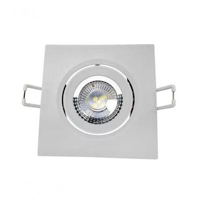 Spot Led Quadrado 5w Branco Branco 6500k