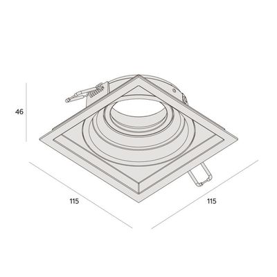 Spot Embutir Recuado Microborda Dicroica Mr16 Branco- Interlight
