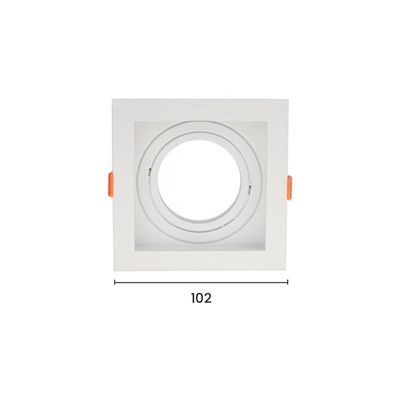 Spot De Embutir Recuado Astraled Berenices Para Lâmpada Mr16 Quadrado Branco Sp-7614