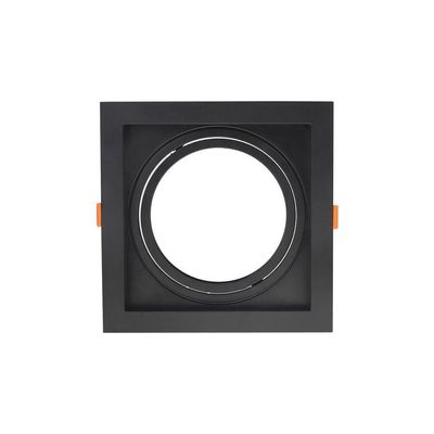 Spot De Embutir Recuado Nordecor Flea Para 1 Lâmpada Ar111 Quadrado Preto 6200