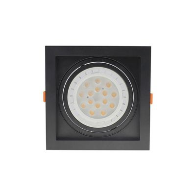 Spot De Embutir Recuado Nordecor Flea Para 1 Lâmpada Ar111 Quadrado Preto 6200